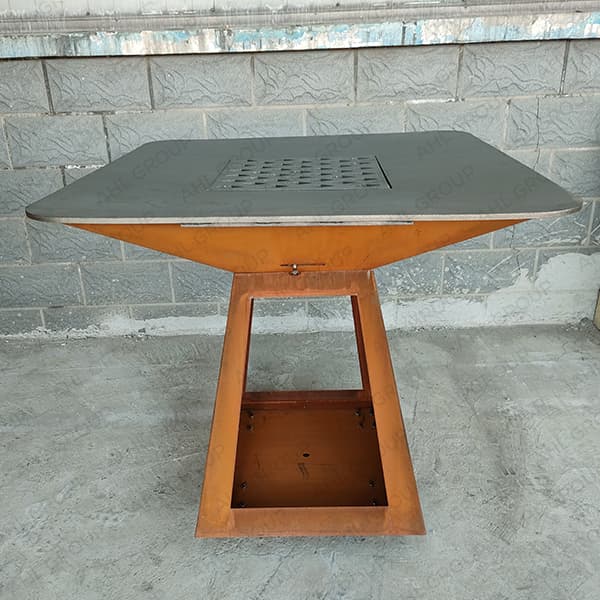 corten material bbq grill instant price